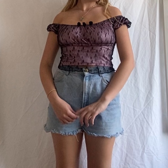 Y2K off the shoulder top - Picture 3 of 7